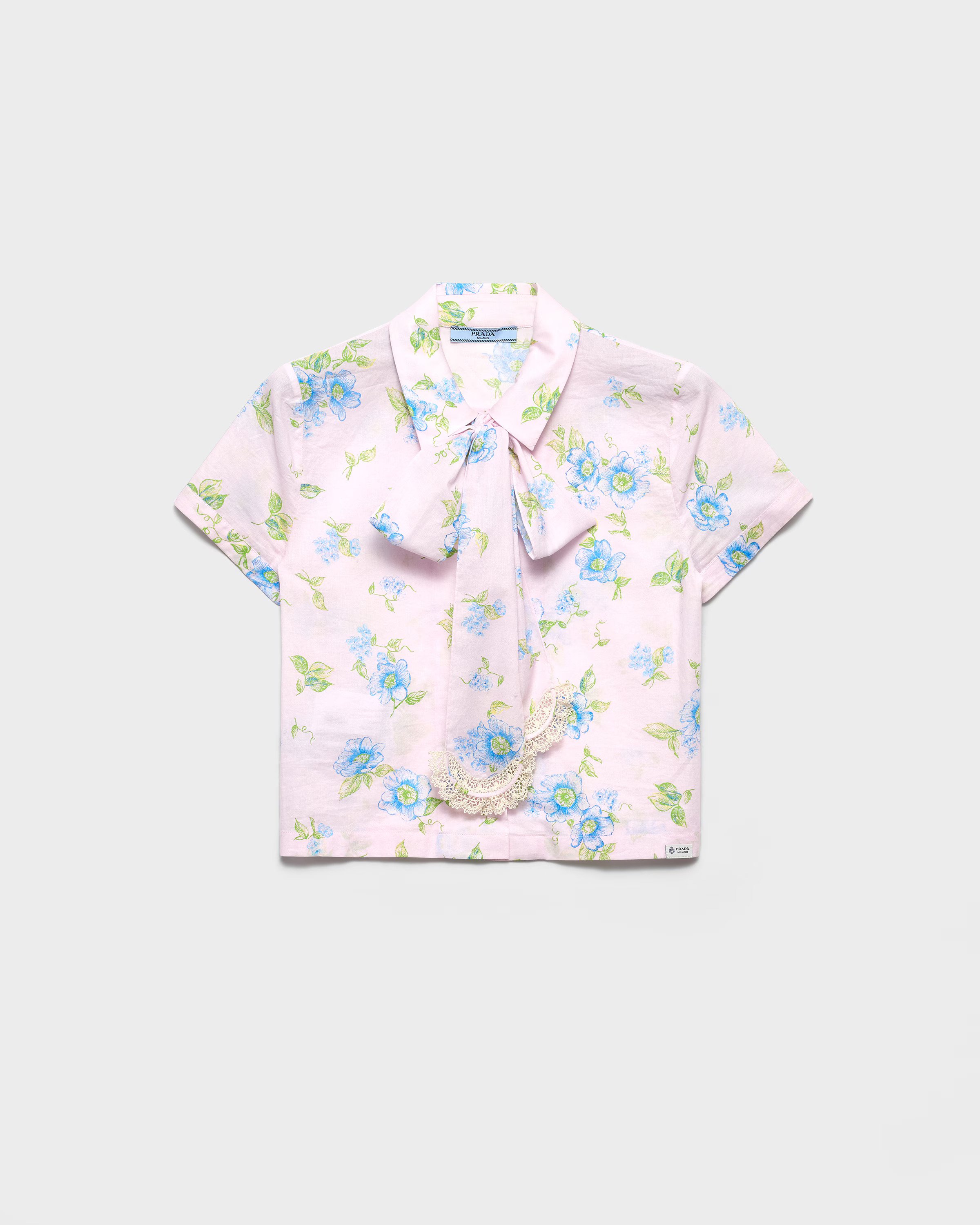 Floral print batiste shirt